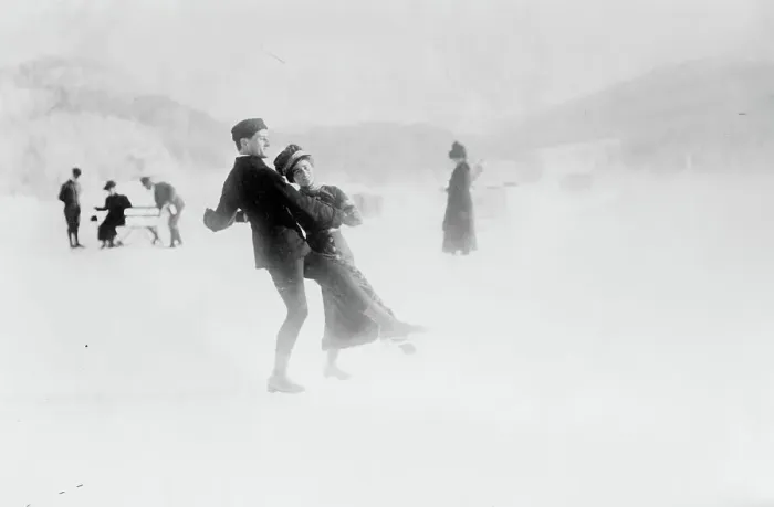 Framed Print : Ice-dancing, St. Moritz, between c1910 and c1915. Creator: Bain News Service Framed Print : Ice-dancing, St. Moritz, between c1910 and c1915. Creator: Bain News Service