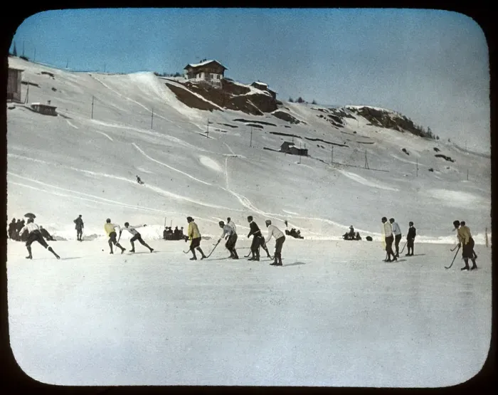 Framed Print : Ice hockey, St Moritz, Switzerland Framed Print : Ice hockey, St Moritz, Switzerland