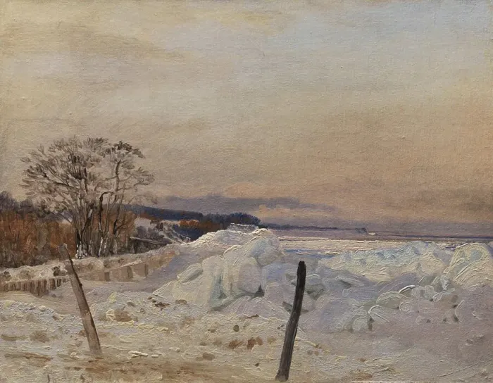 Framed Print : Ice Pack near Taarbæk, North of Copenhagen, 1853. Creator: Vilhelm Kyhn Framed Print : Ice Pack near Taarbæk, North of Copenhagen, 1853. Creator: Vilhelm Kyhn