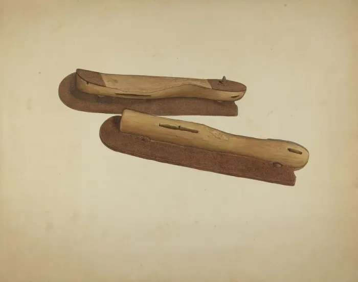 Framed Print : Ice Skates, c. 1940. Creator: Harley Kempter Framed Print : Ice Skates, c. 1940. Creator: Harley Kempter