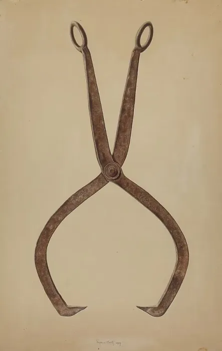 Framed Print : Ice Tongs, 1939. Creator: Eugene Bartz Framed Print : Ice Tongs, 1939. Creator: Eugene Bartz