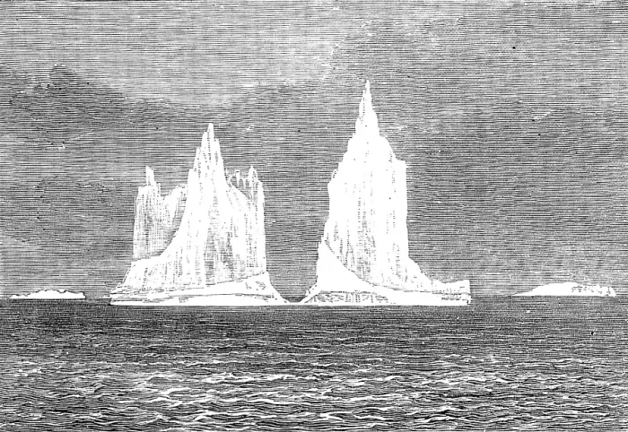 Framed Print : Icebergs seen by Prince Leopold on his passage to Canada, 1880. Creator: Unknown Framed Print : Icebergs seen by Prince Leopold on his passage to Canada, 1880. Creator: Unknown