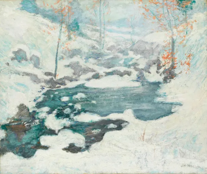Framed Print : Icebound, c. 1889. Creator: John Henry Twachtman Framed Print : Icebound, c. 1889. Creator: John Henry Twachtman