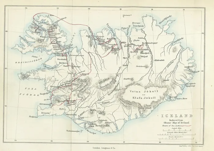 Framed Print : Iceland, Reduced from Olsens Map of Iceland, 1867. Creator: Edward Weller. Iceland, Reduced from Olsens Map of Iceland, 1867. Creator: Edward Weller Framed Print : Iceland, Reduced from Olsens Map of Iceland, 1867. Creator: Edward Weller. Iceland, Reduced from Olsens Map of Iceland, 1867. Creator: Edward Weller