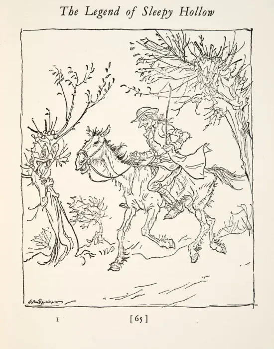 Framed Print : Ichabod Crane escaping from the Headless Horseman, from The Legend of Sleepy Hollow, 1928 Framed Print : Ichabod Crane escaping from the Headless Horseman, from The Legend of Sleepy Hollow, 1928