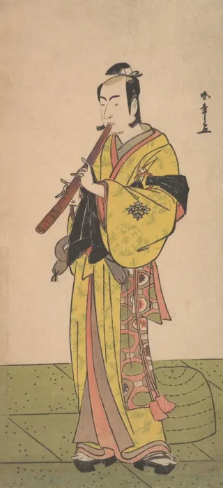 Framed Print : Ichikawa Bennosuke as a Man in Komuso Attire, ca. 1788. Creator: Shunsho Framed Print : Ichikawa Bennosuke as a Man in Komuso Attire, ca. 1788. Creator: Shunsho