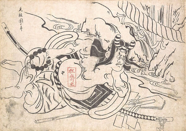 Ichikawa Danjuro I as Soga Goro, ca. 1710. ca. 1710. Creator: Okumura Masanobu