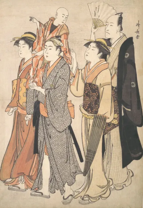 Framed Print : Ichikawa Danjuro V and His Family, 1782. Creator: Torii Kiyonaga Framed Print : Ichikawa Danjuro V and His Family, 1782. Creator: Torii Kiyonaga