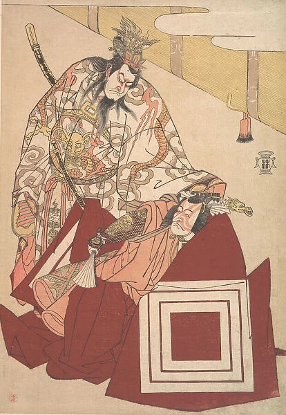 Ichikawa Danjuro V in a Shibaraku Performance... ca. 1786. Creator: Katsukawa Shunko