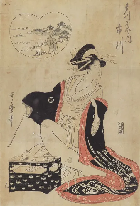 Framed Print : Ichikawa of the Matsubaya, 1790-1800. Creator: Kitagawa Utamaro Framed Print : Ichikawa of the Matsubaya, 1790-1800. Creator: Kitagawa Utamaro
