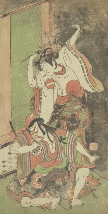 Framed Print : Ichikawa Monnosuke II as a Woman, ca. 1770. Creator: Ippitsusai Buncho Framed Print : Ichikawa Monnosuke II as a Woman, ca. 1770. Creator: Ippitsusai Buncho