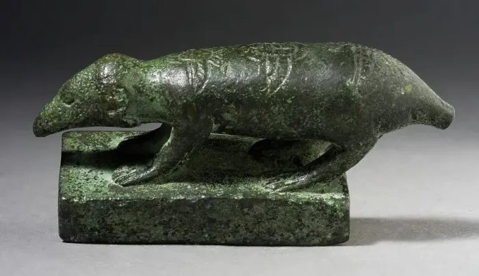 Framed Print : Ichneumon Mongoose Figurine, Probably Ptolemaic Period (323-30 BCE). Creator: Unknown Framed Print : Ichneumon Mongoose Figurine, Probably Ptolemaic Period (323-30 BCE). Creator: Unknown