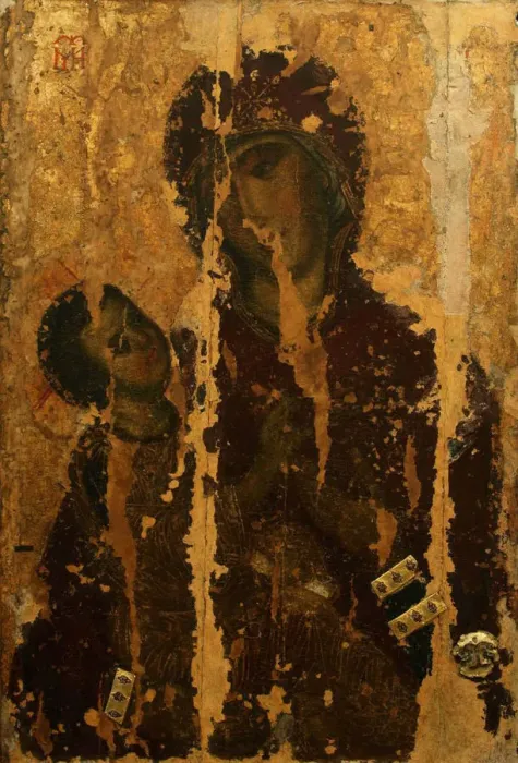 Framed Print : Icon of the Mother of God of Chelm, 11th century. Artist: Byzantine icon