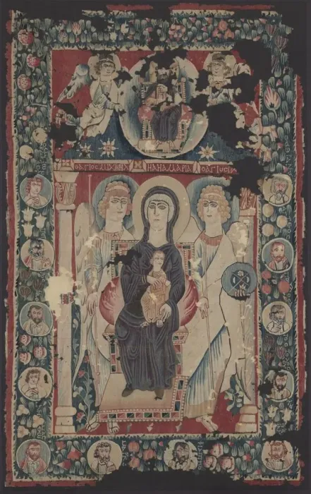 Framed Print : Icon of the Virgin and Child, 500s. Creator: Unknown