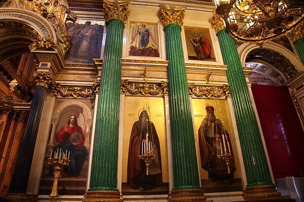 Iconostasis, St Isaacs Cathedral, St Petersburg, Russia, 2011. Artist: Sheldon Marshall