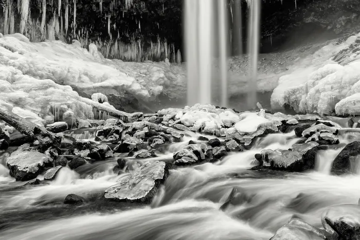 Framed Print : Icy Flow. Creator: Joshua Johnston Framed Print : Icy Flow. Creator: Joshua Johnston