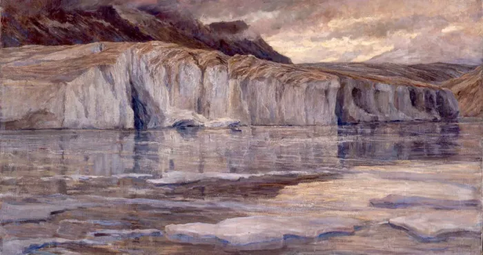 Framed Print : The icy water of Lake Marjelen, c. 1908 Framed Print : The icy water of Lake Marjelen, c. 1908