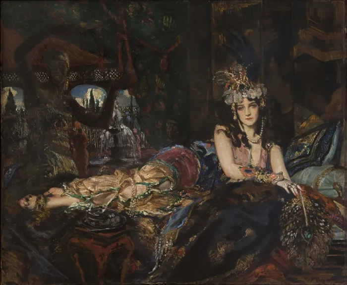 Framed Print : Ida Rubinstein as Zobeide in the ballet Scheharazade by N. Rimsky-Korsakov, 1911. Creator: Blanche, Jacques-Emile (1861-1942) Framed Print : Ida Rubinstein as Zobeide in the ballet Scheharazade by N. Rimsky-Korsakov, 1911. Creator: Blanche, Jacques-Emile (1861-1942)