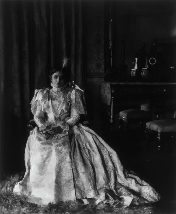 Framed Print : Ida (Saxton) McKinley, 1847-1907, 1897. Creator: Frances Benjamin Johnston Framed Print : Ida (Saxton) McKinley, 1847-1907, 1897. Creator: Frances Benjamin Johnston