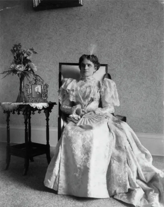 Framed Print : Ida (Saxton) McKinley, 1847-1907, between c1890 and c1910. Creator: Frances Benjamin Johnston Framed Print : Ida (Saxton) McKinley, 1847-1907, between c1890 and c1910. Creator: Frances Benjamin Johnston