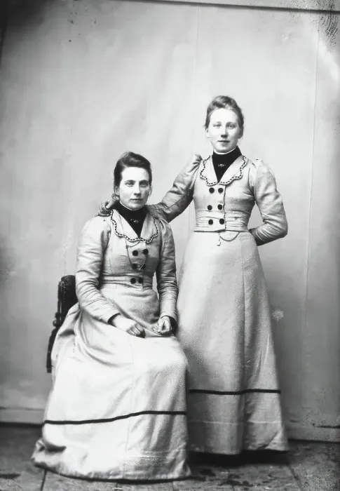 Framed Print : Ida and Selma Larsson from Risätra, 1890-1900 Creator: Lars Olsson Akerman Framed Print : Ida and Selma Larsson from Risätra, 1890-1900 Creator: Lars Olsson Akerman