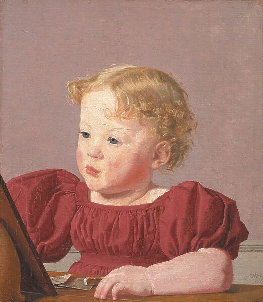Ida Thiele, the future Mrs Wilde, as a Child, 1832. Creator: Christen Købke