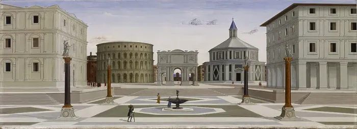 Framed Print : The Ideal City, c1480-1484. Creator: Unknown Framed Print : The Ideal City, c1480-1484. Creator: Unknown