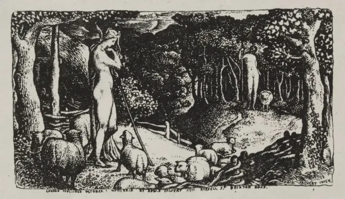 Framed Print : Ideal Pastoral Life, 1829. Creator: Edward Calvert (British, 1799-1883) Framed Print : Ideal Pastoral Life, 1829. Creator: Edward Calvert (British, 1799-1883)
