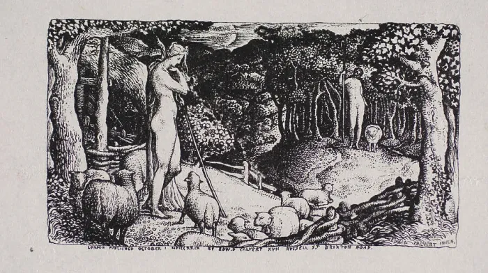 Framed Print : Ideal Pastoral Life, n.d. Creator: Edward Calvert Framed Print : Ideal Pastoral Life, n.d. Creator: Edward Calvert
