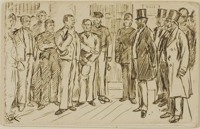 Framed Print : Identification of Prisoner, n. d. Creator: Charles Samuel Keene Framed Print : Identification of Prisoner, n. d. Creator: Charles Samuel Keene
