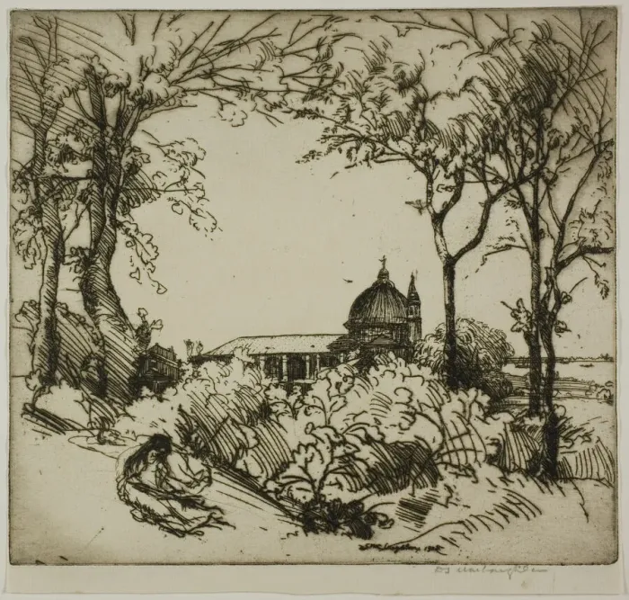 Framed Print : Idillio, Venezia, 1908. Creator: Donald Shaw MacLaughlan