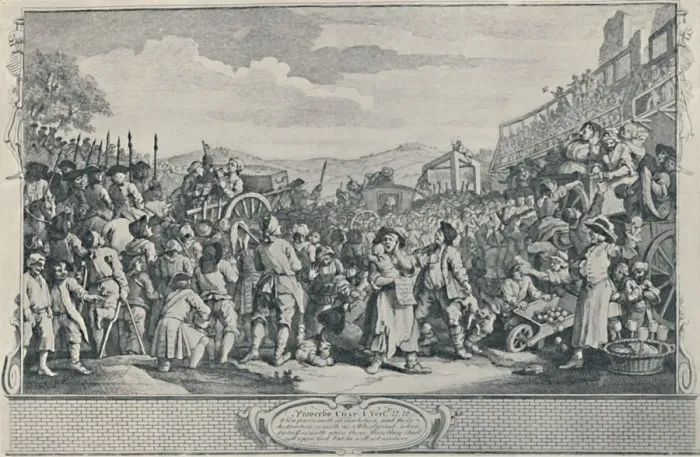 Framed Print : The Idle Prentice Executed at Tyburn (From the Industry and Idleness Series), 1747, (1920)