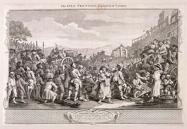 The idle prentice executed at Tyburn, plate XI of Industry and Idleness, 1747