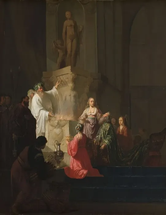 Framed Print : The Idolatry of King Solomon, 1630-1648. Creator: Willem de Poorter Framed Print : The Idolatry of King Solomon, 1630-1648. Creator: Willem de Poorter