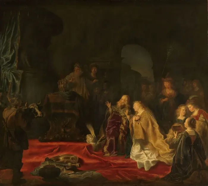 Framed Print : The Idolatry of King Solomon, 1644. Creator: Salomon Koninck Framed Print : The Idolatry of King Solomon, 1644. Creator: Salomon Koninck