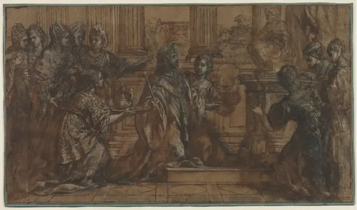 Framed Print : The Idolatry of Solomon, 1622-1623. Creator: Pietro da Cortona (Italian, 1596-1669) Framed Print : The Idolatry of Solomon, 1622-1623. Creator: Pietro da Cortona (Italian, 1596-1669)
