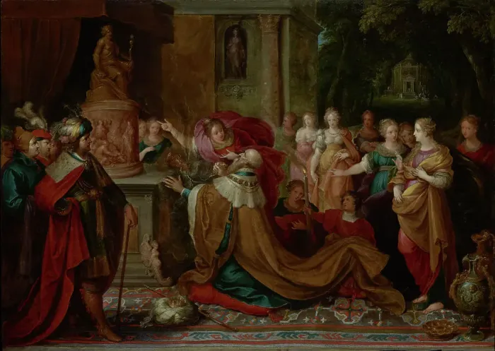Framed Print : The Idolatry of Solomon, 1622. Creator: Frans Francken II