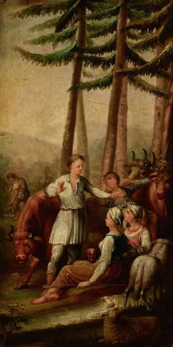 Framed Print : Idyll, 1825. Creator: Jan Zamojski Framed Print : Idyll, 1825. Creator: Jan Zamojski