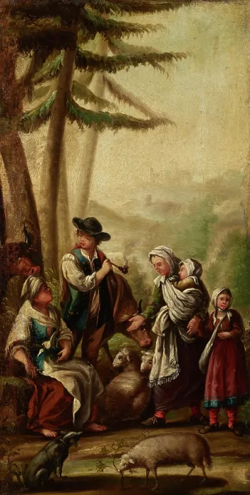 Framed Print : Idyll, 1826. Creator: Jan Zamojski Framed Print : Idyll, 1826. Creator: Jan Zamojski