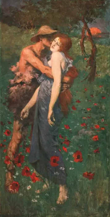 Framed Print : An Idyll, 1891, (c1902). Creator: Unknown Framed Print : An Idyll, 1891, (c1902). Creator: Unknown