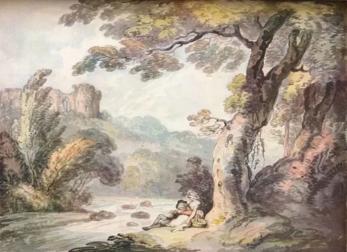 Framed Print : An Idyll, c1815. Artist: Thomas Rowlandson Framed Print : An Idyll, c1815. Artist: Thomas Rowlandson