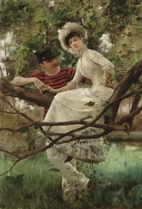 Framed Print : Idyll, probably 1880-1882. Creator: Carl Larsson Framed Print : Idyll, probably 1880-1882. Creator: Carl Larsson