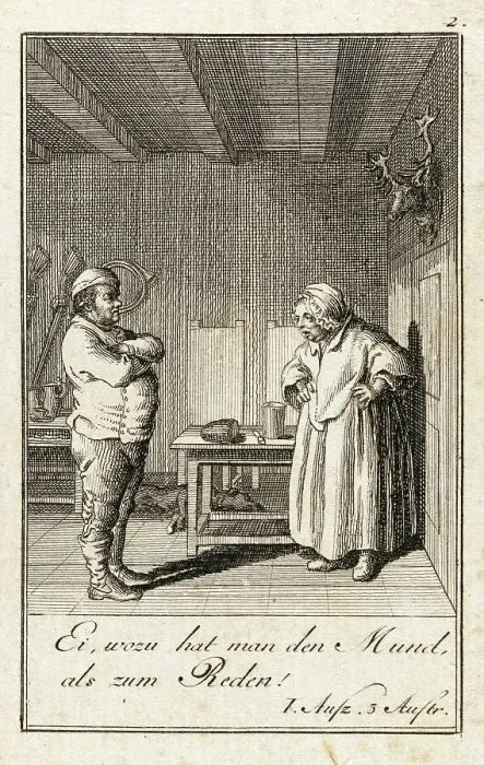 Framed Print : Iffland's Jager, 1786. Creator: Daniel Nikolaus Chodowiecki Framed Print : Iffland's Jager, 1786. Creator: Daniel Nikolaus Chodowiecki