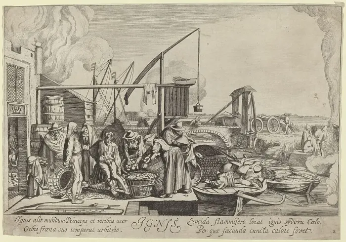 Framed Print : Ignis (Fire), 1622. Creator: Jan van de Velde II Framed Print : Ignis (Fire), 1622. Creator: Jan van de Velde II