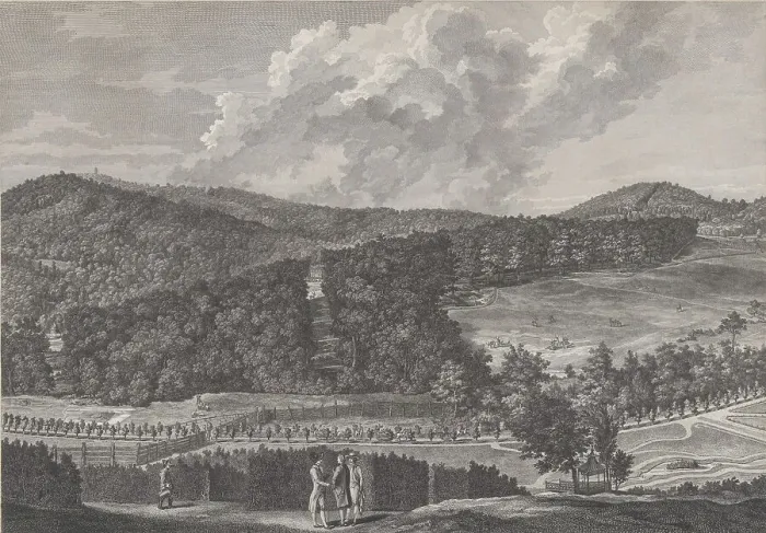 Framed Print : IIde Vue du Parc de Neu-Waldeck prise du Pavillon Chinois vers le Midi, from Views of the... 1782. Creators: Jakob Matthias Schmutzer, Carl Conti, Clemens Kohl, Franz Karl Zoller Framed Print : IIde Vue du Parc de Neu-Waldeck prise du Pavillon Chinois vers le Midi, from Views of the... 1782. Creators: Jakob Matthias Schmutzer, Carl Conti, Clemens Kohl, Franz Karl Zoller