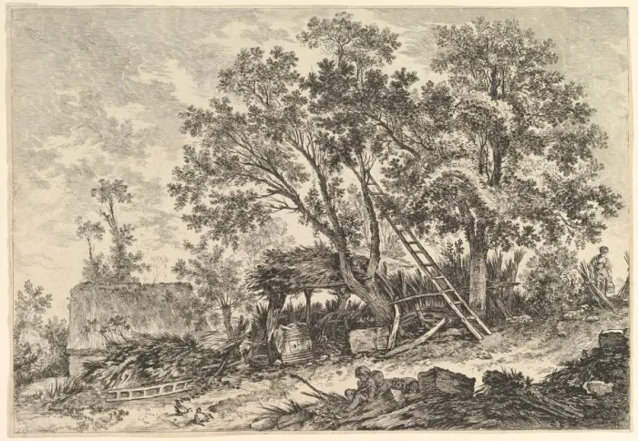 Framed Print : IIe. Vue de Fronville (2nd View of Fronville), 18th century Framed Print : IIe. Vue de Fronville (2nd View of Fronville), 18th century