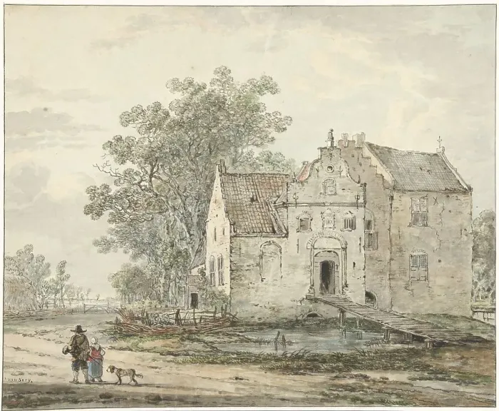 Framed Print : IJzendoorn Castle in the Betuwe, 1766-1815. Creator: Jacob van Strij Framed Print : IJzendoorn Castle in the Betuwe, 1766-1815. Creator: Jacob van Strij