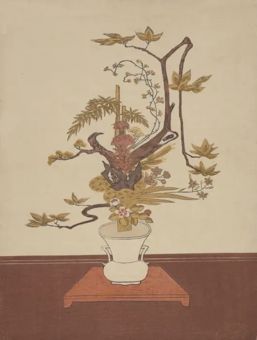 Framed Print : Ike Bana (Flower Arrangement) in the Ike-no-bo Style, probably 1765. probably 1765 Framed Print : Ike Bana (Flower Arrangement) in the Ike-no-bo Style, probably 1765. probably 1765