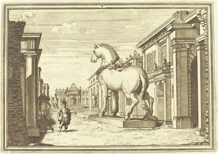 Framed Print : Il Greco in Troia: Plate 2. Creator: Arnold van Westerhout Framed Print : Il Greco in Troia: Plate 2. Creator: Arnold van Westerhout