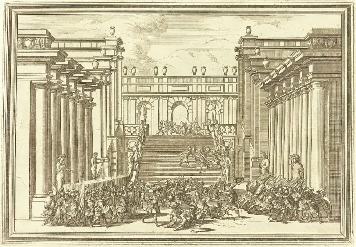 Framed Print : Il Greco in Troia: Plate 3. Creator: Arnold van Westerhout Framed Print : Il Greco in Troia: Plate 3. Creator: Arnold van Westerhout